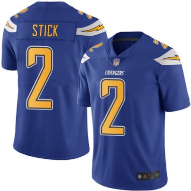 Los Angeles Chargers NFL Football Easton Stick Electric Blue Jersey Men Limited 2 Rush Vapor Untouchable